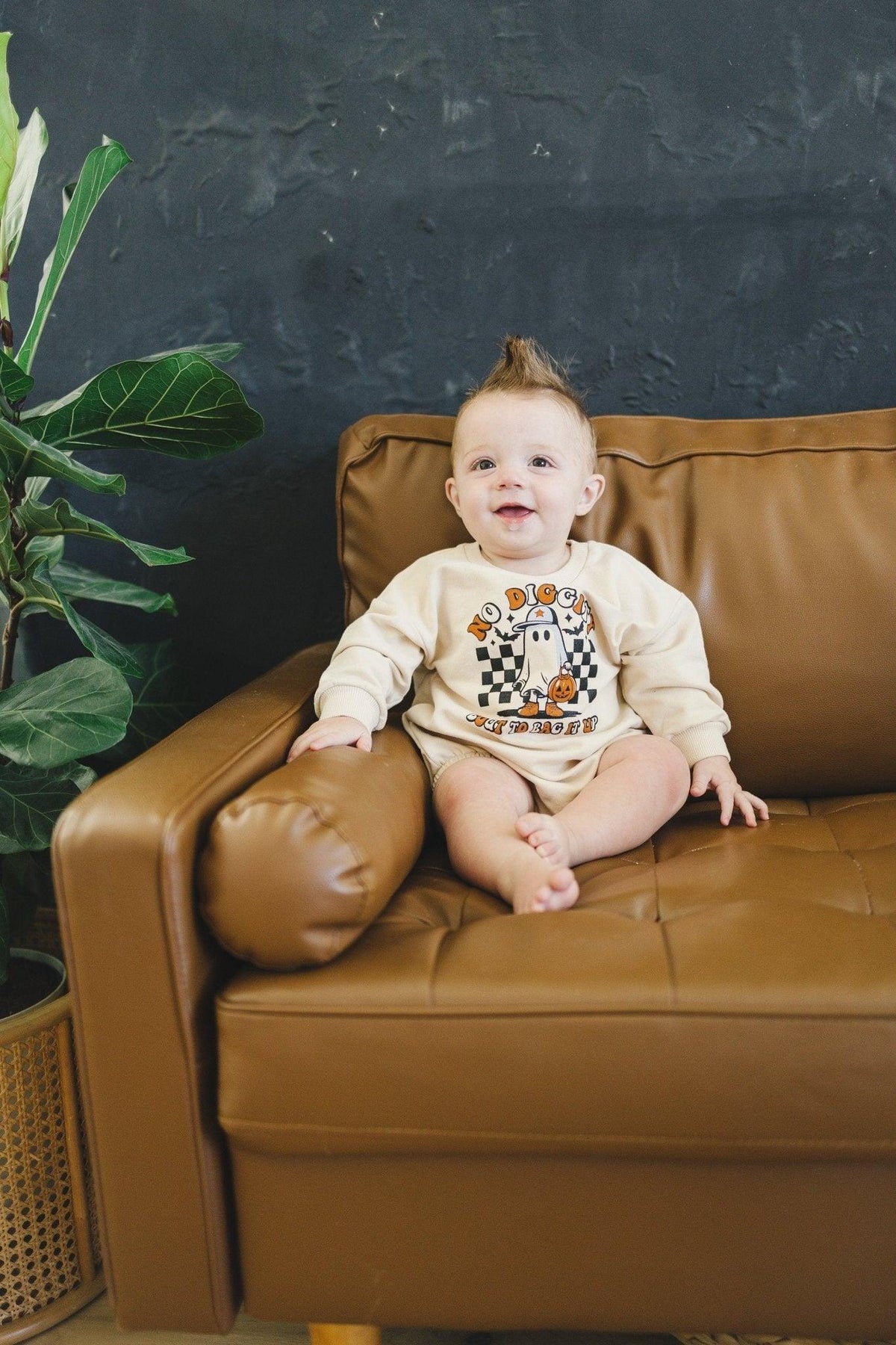 No Diggity Bout to Bag It Up Organic Cotton Sweatshirt Romper