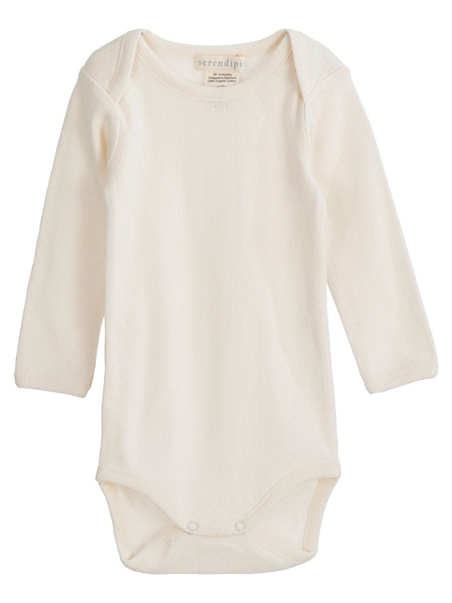 Off White Pointelle Baby Body Bodysuit