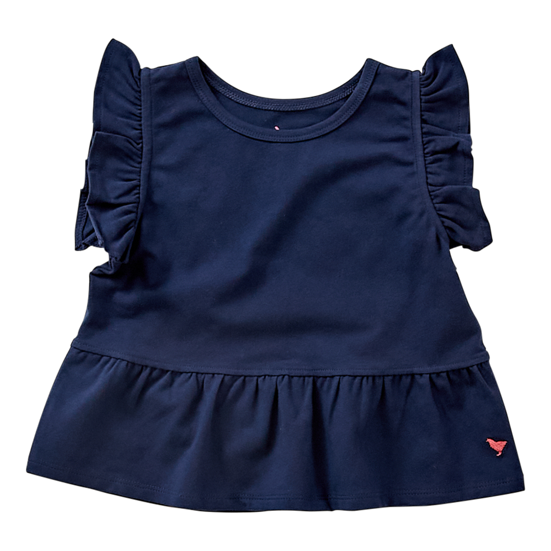 Organic Knit Top, Navy