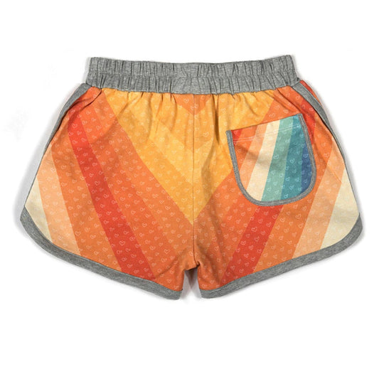 Vintage Rainbow French Terry Retro Shorts