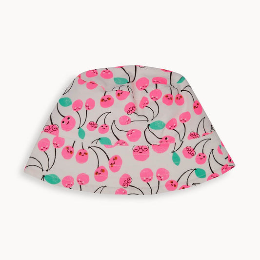 Organic Cotton Pink Cherries Bucket Hat