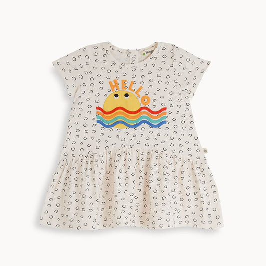Sunshine Waves Applique Dress