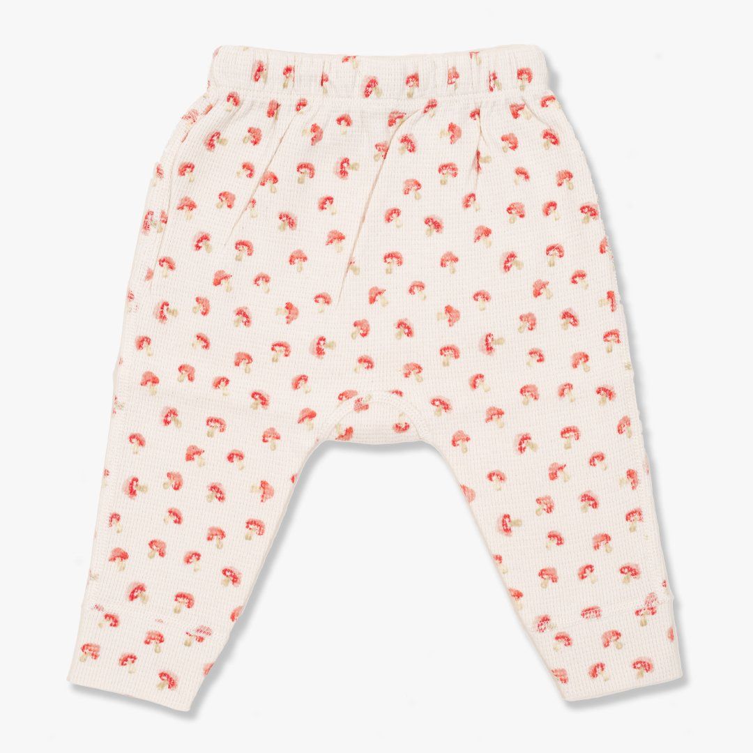 Drop Crotch Waffle Pants, Mushroom