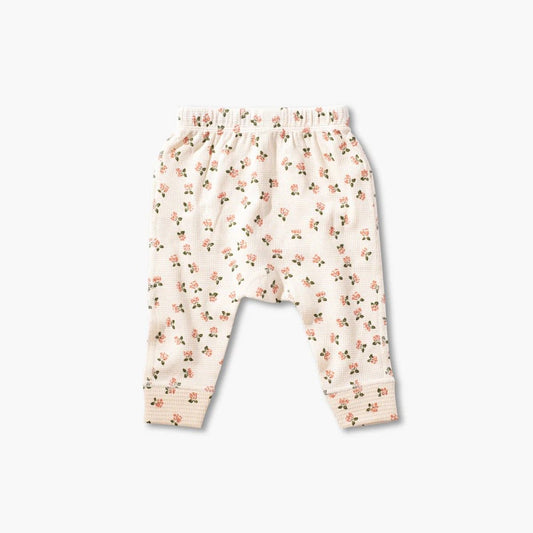 Drop Crotch Waffle Pants, Winter Bouquet