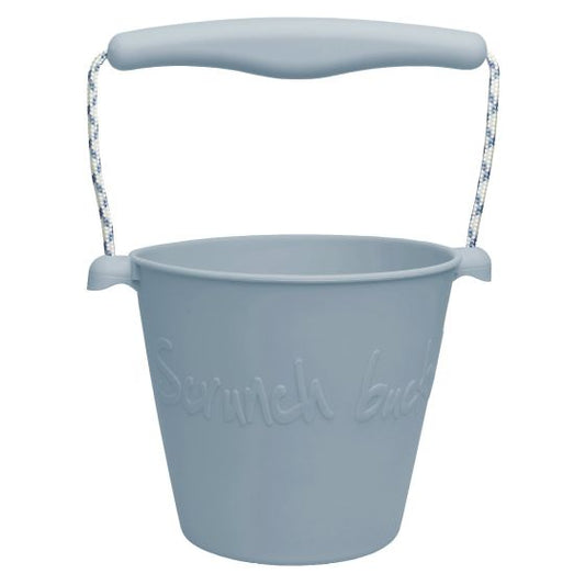Duck Egg Blue Silicone Sand Bucket and Spade by Scrunch