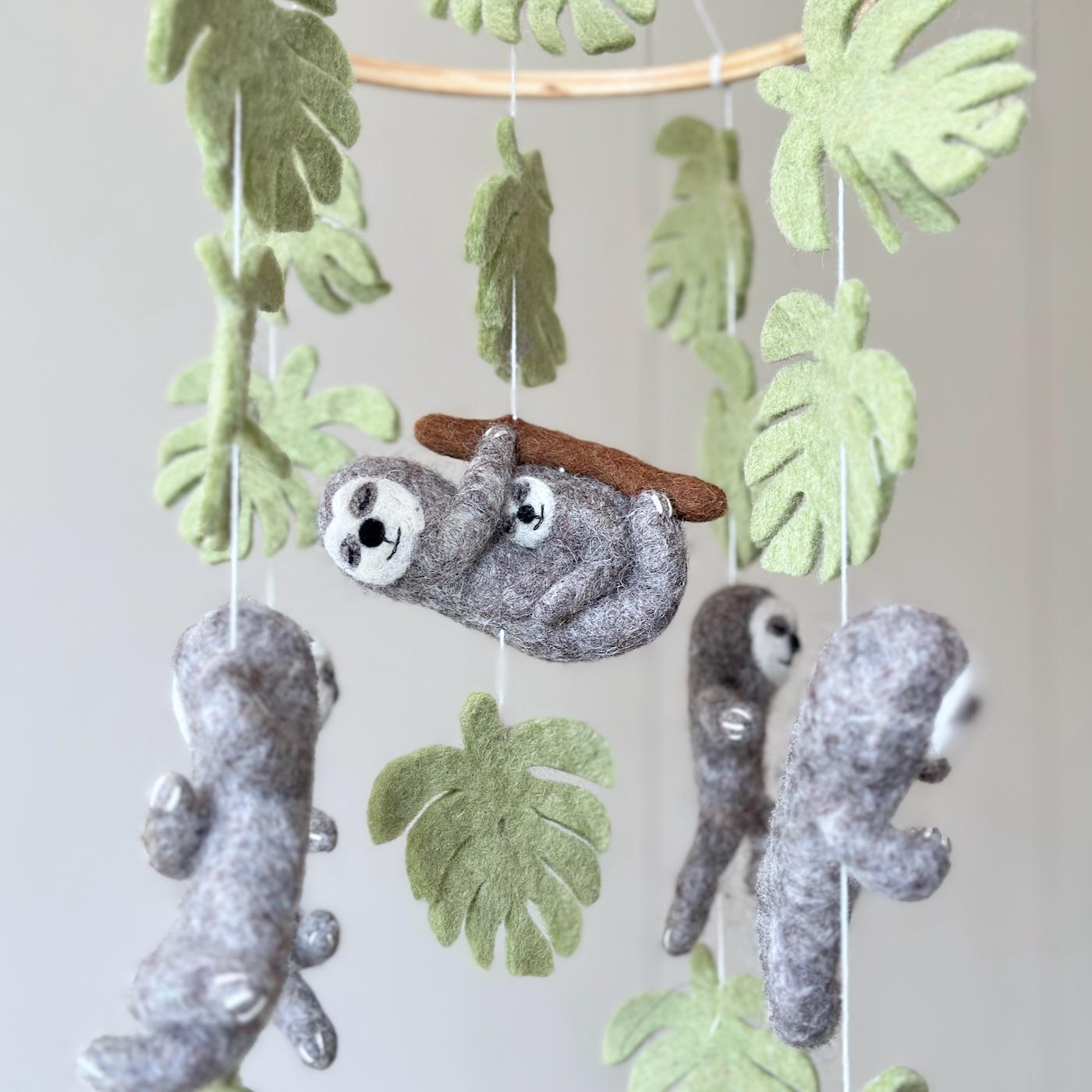 Sloth Baby Mobile