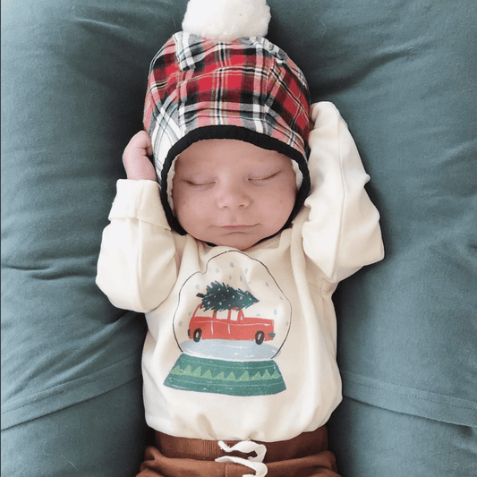 long sleeve graphic bodysuit | snow globe