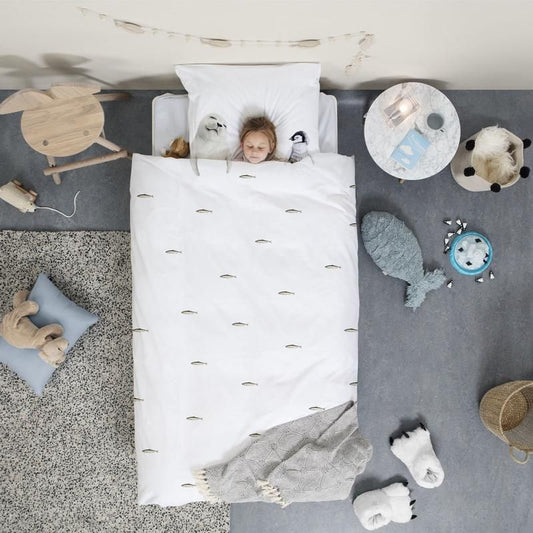 Twin Size Arctic Friends Duvet Cover Set