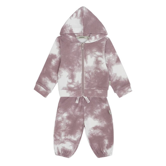 Sunset Mood Zip-up Futter Hoodie and Pant Set