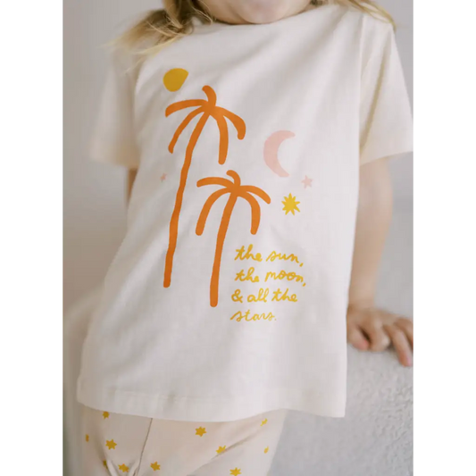 Sun, Moon Stars Organic Cotton Kids T-Shirt