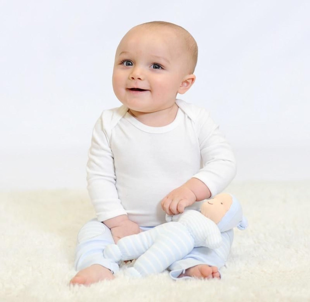 Off-White Long Sleeve Lap Shoulder Bodysuit