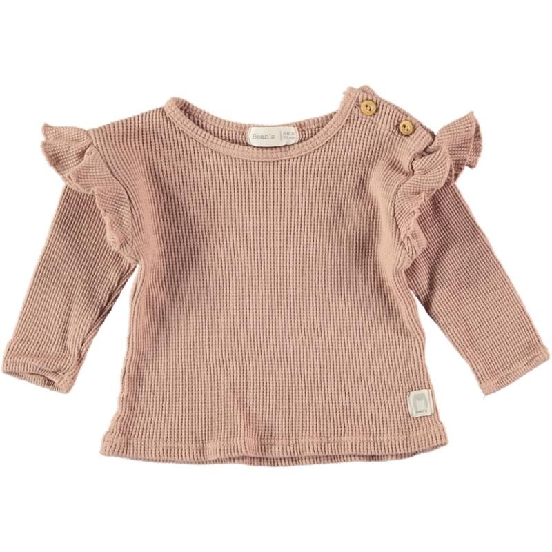 Waffle Knit Long Sleeve Top