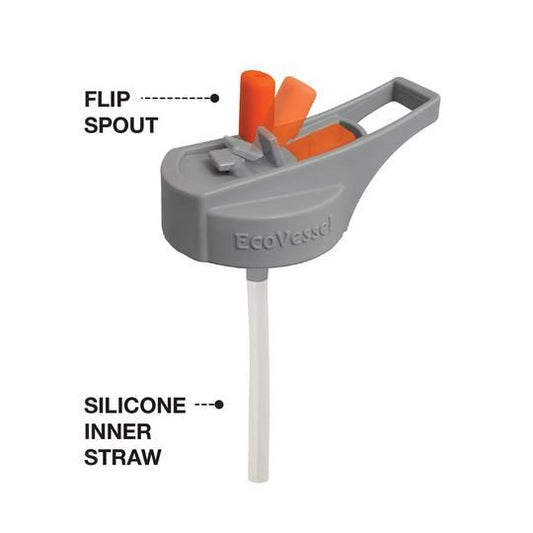 Stainless Steel Sippy with Straw, White Owl