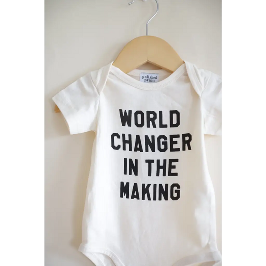 World Changer Organic Cotton baby Onesie