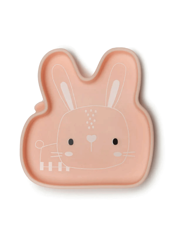 Pink Silicone Bunny Plate
