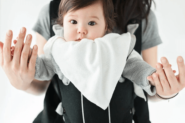 Baby with Burp Cloth Bib