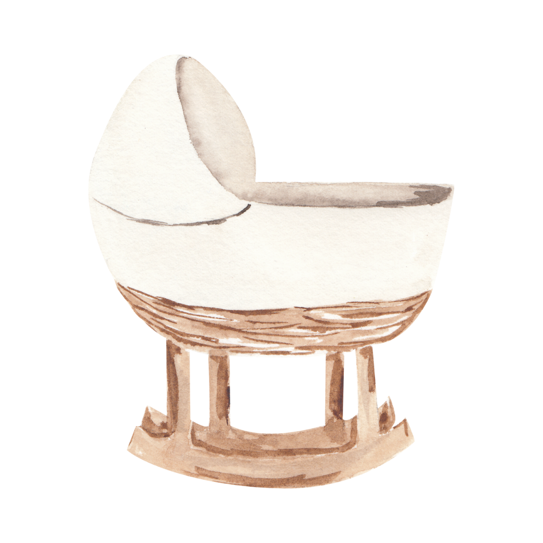 Watercolor Bassinet Shop our Home &  Furniture Section
