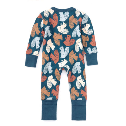 Bamboo Blend Convertible Coverall - Squirrel Scurry
