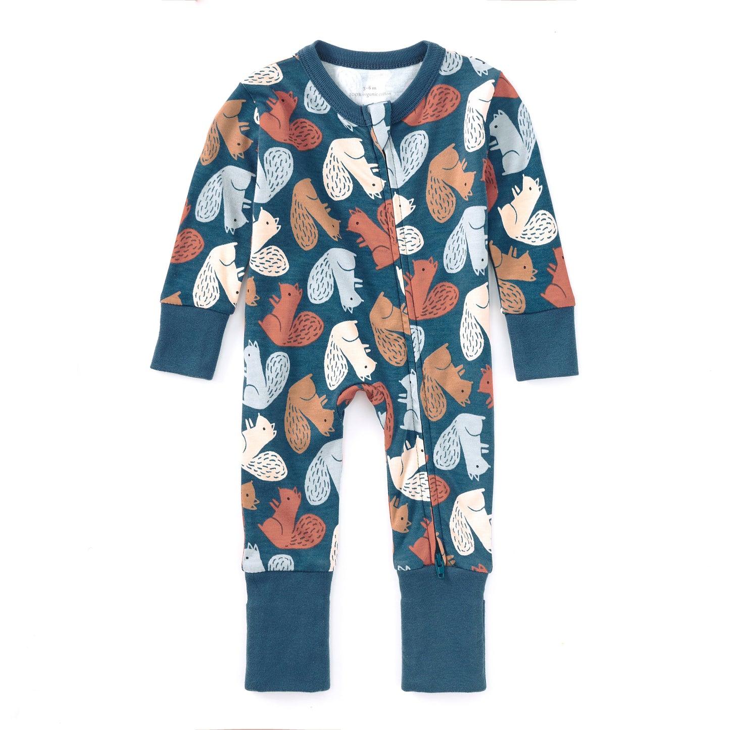 Bamboo Blend Convertible Coverall - Squirrel Scurry