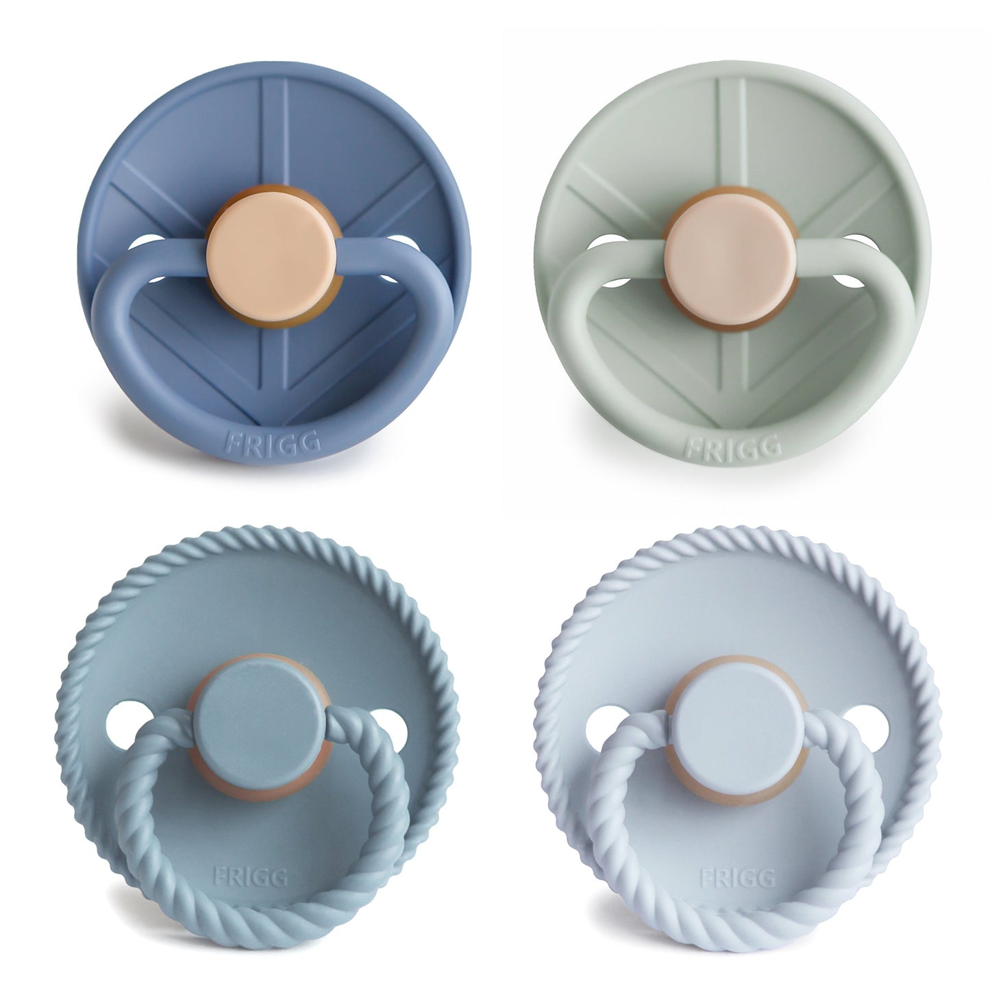 FRIGG Natural Rubber Pacifier 4-Pack