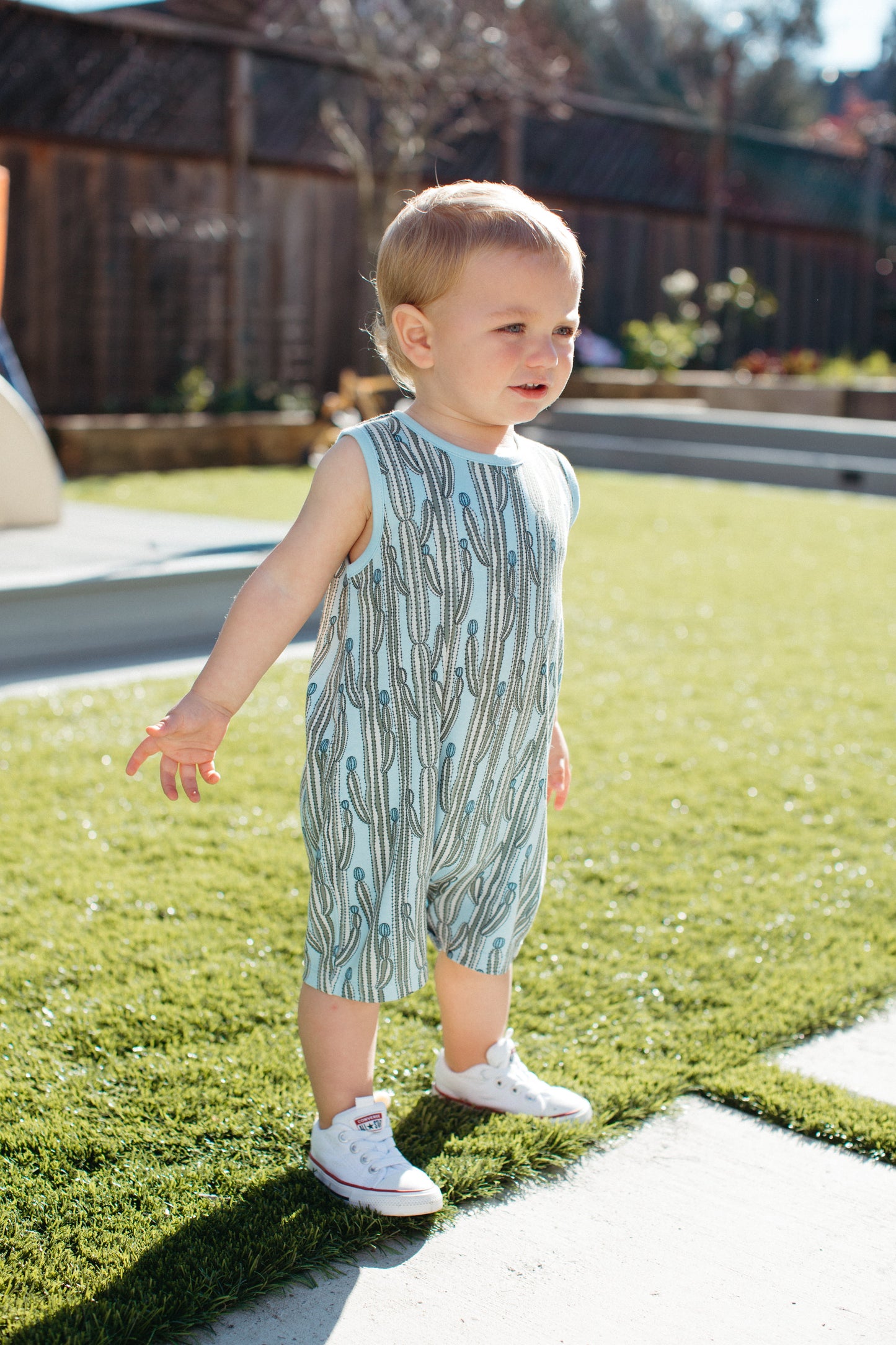 Bamboo Blend Sleeveless Coverall Romper – Blooming Saguaro