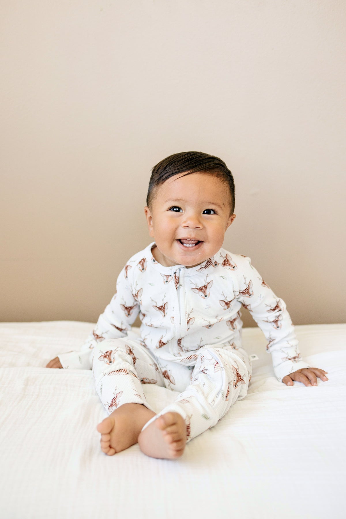 Reindeer Games Ribbed Bamboo Zippy Pajamas *NB & 0-3m left