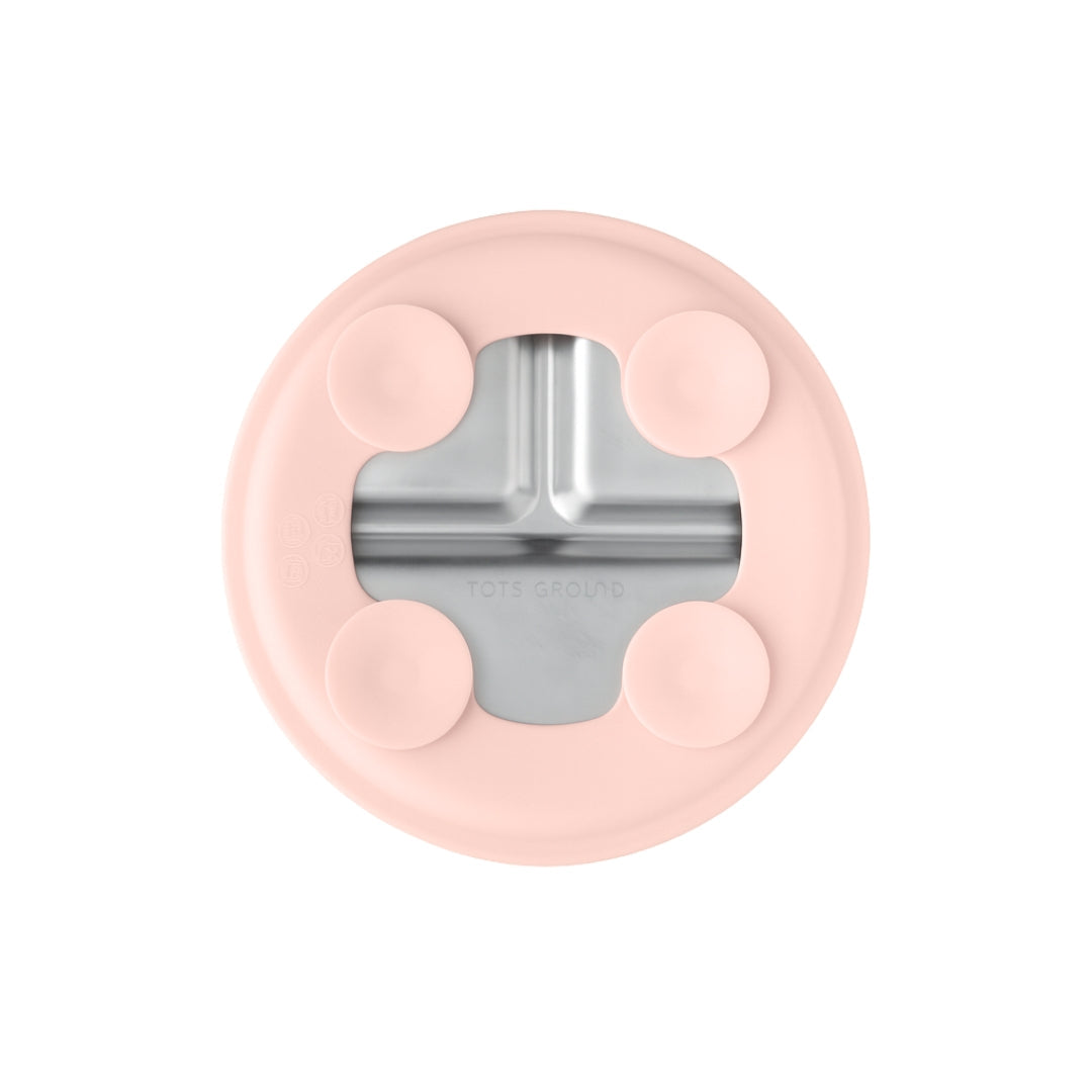Stainless Steel Suction Plate Set of 2 (Tofu & Pearl Blush)