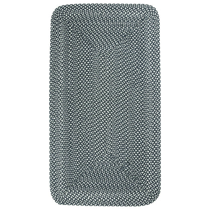 ALLEN black & white hand braided cotton rug
