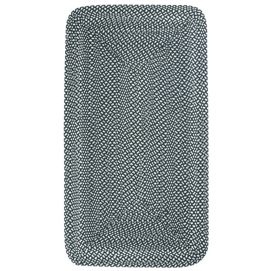 ALLEN black & white hand braided cotton rug
