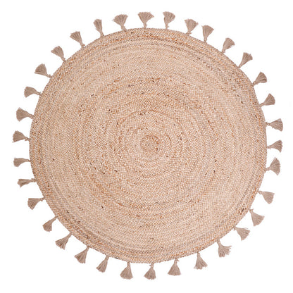 ELSE jute rug with pompoms
