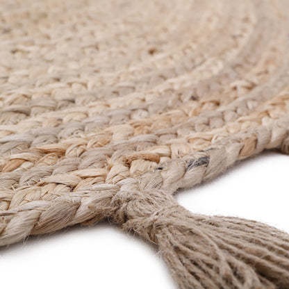 ELSE jute rug with pompoms
