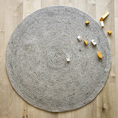 NEETHU GREY S felted wool rug