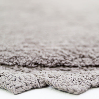 PERLA GRAY crochet finish rug