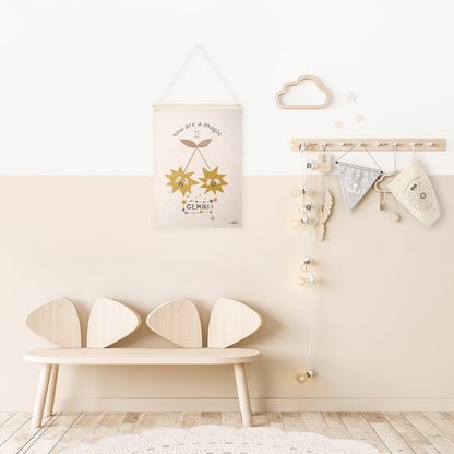LITTLE GEMINI children's wall decoration zodiac sign gemini
