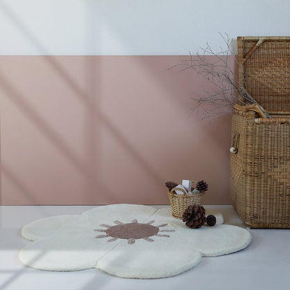 DAISY children's rug with flower shape