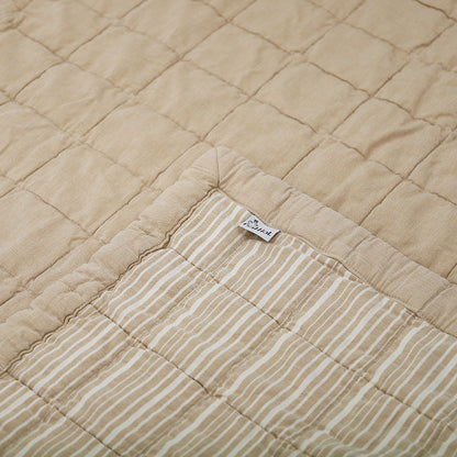 ANNA CARAMEL LAVE M reversible baby blanket