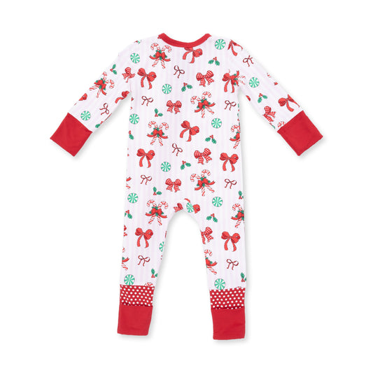 Bows & Candy Canes - Bamboo - Convertible Romper