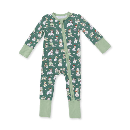 Christmas Dogs Uni - Bamboo - Convertible Romper