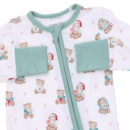 Christmas Teddy Bears Uni - Bamboo - Convertible Romper