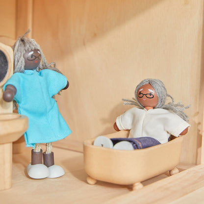 Grandmother Dollhouse Figure - Medium Skin Tone