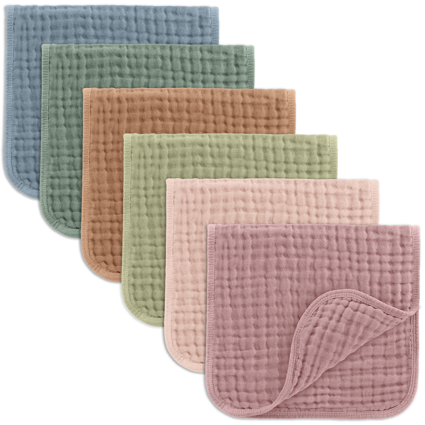 Muslin Burp Cloths in Multicolor