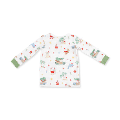 Beach Christmas - Bamboo - Long Sleeve Loungewear Set