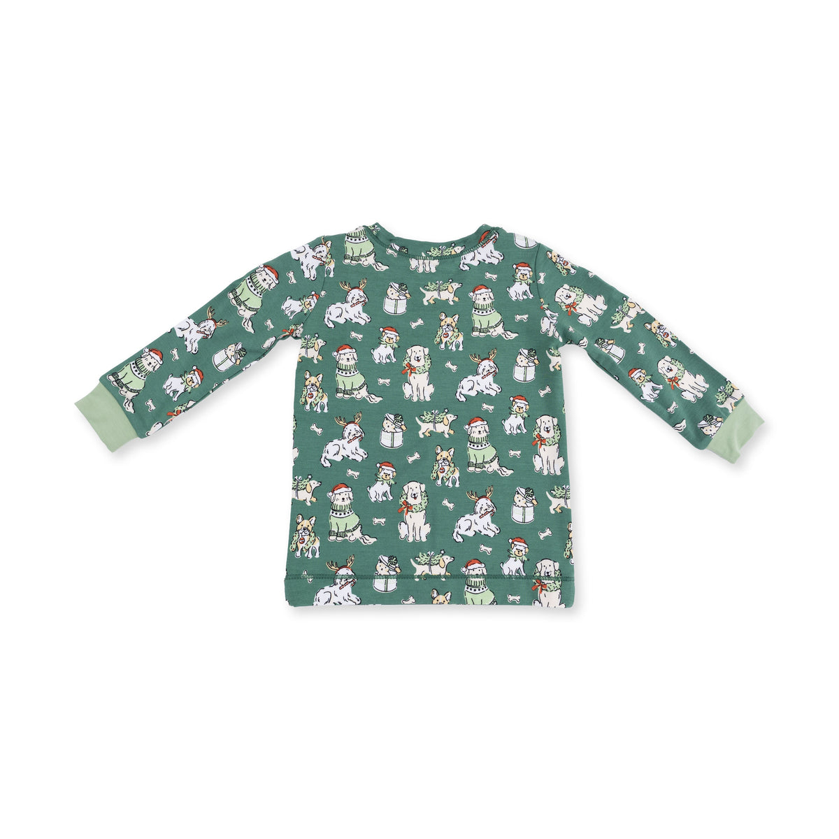 Christmas Dogs Uni - Bamboo - Long Sleeve Loungewear Set