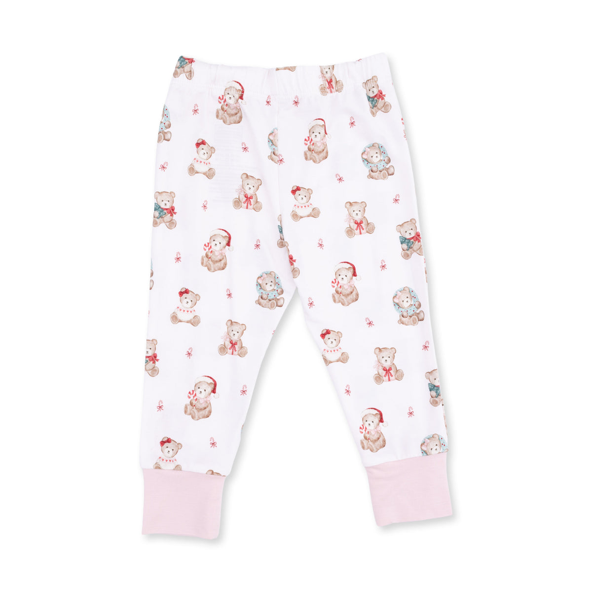 Christmas Teddy Bears Pink - Bamboo - Long Sleeve Loungewear Set
