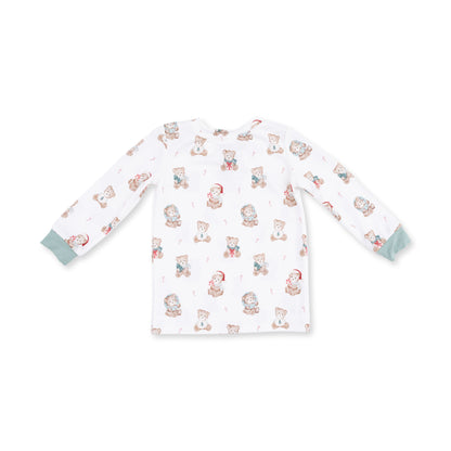 Christmas Teddy Bears Uni - Bamboo - Long Sleeve Loungewear Set