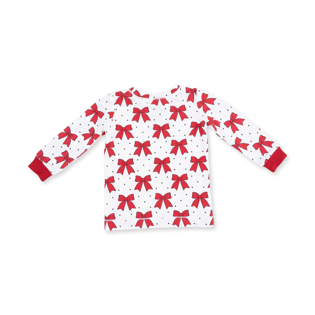 Festive Bows - Bamboo - Long Sleeve Loungewear Set