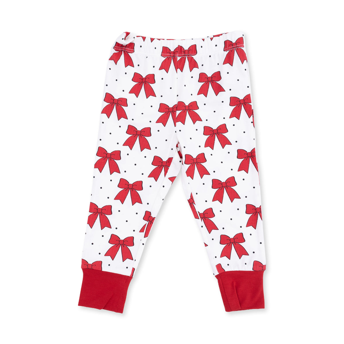 Festive Bows - Bamboo - Long Sleeve Loungewear Set