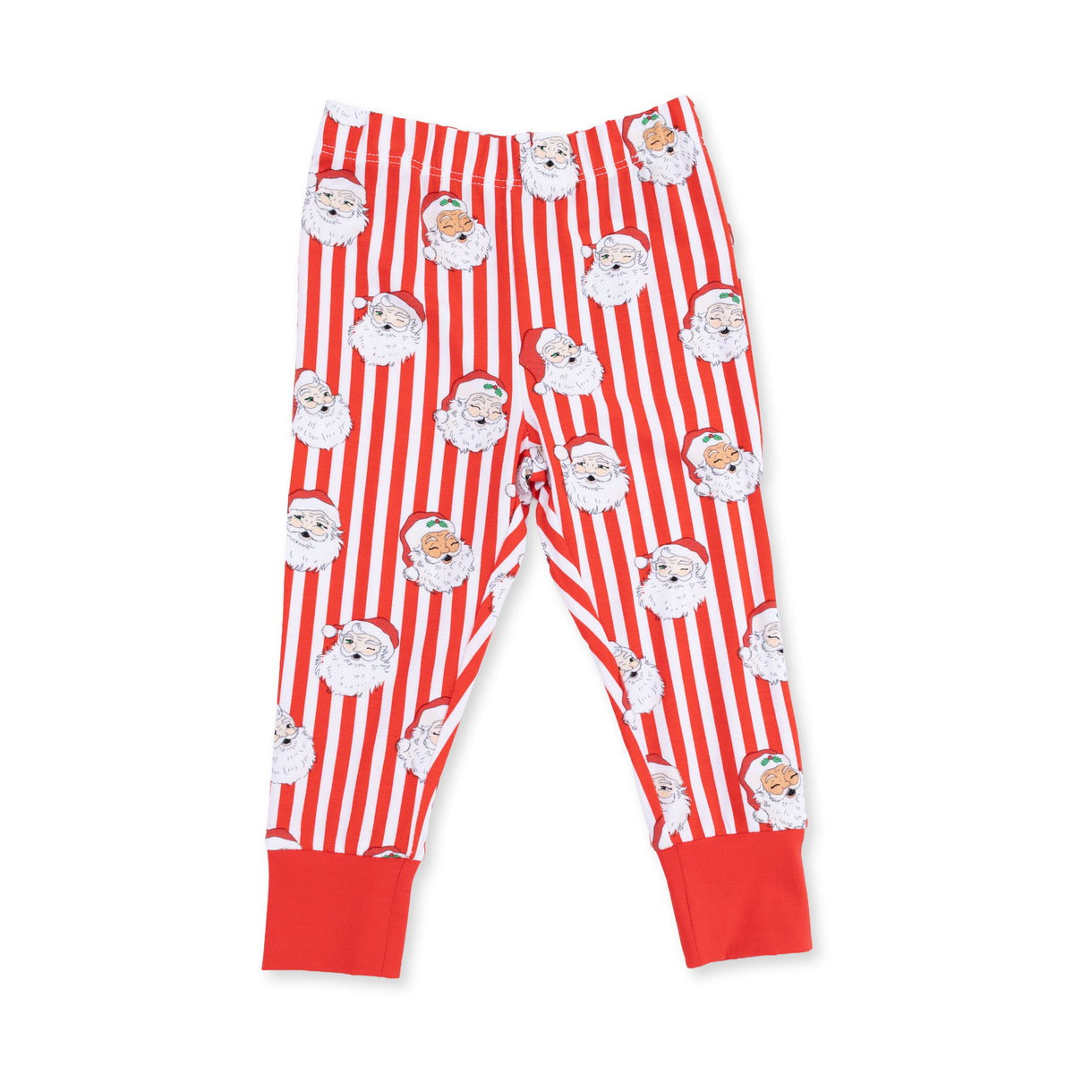 Vintage Santa Stripe - Bamboo - Long Sleeve Loungewear Set