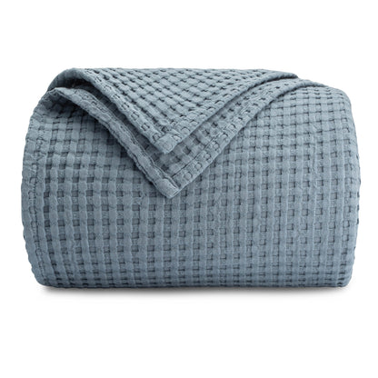 Adult Waffle Blankets in Pacific Blue