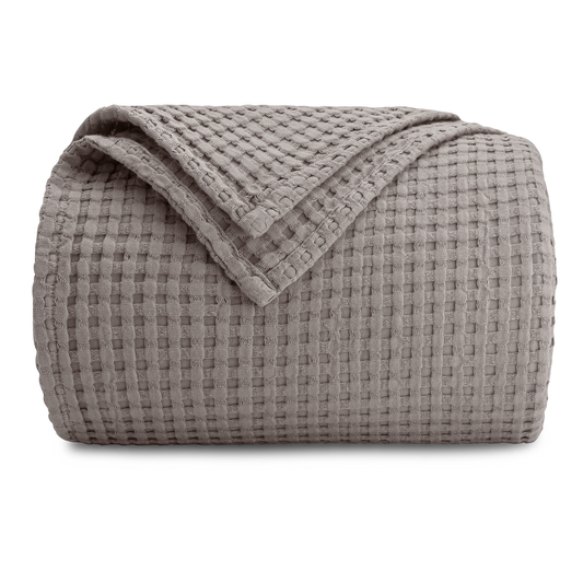 Adult Waffle Blankets in Charcoal